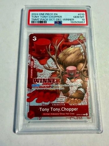 2024 One Piece Tony Tony.Chopper TNMT Pack Oct-Dec-Winner PSA 10 OP04-010