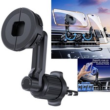 2 in 1 Universal Magnetic Air Vent Car Mount Dashboard Mobile Phone Holder Truck