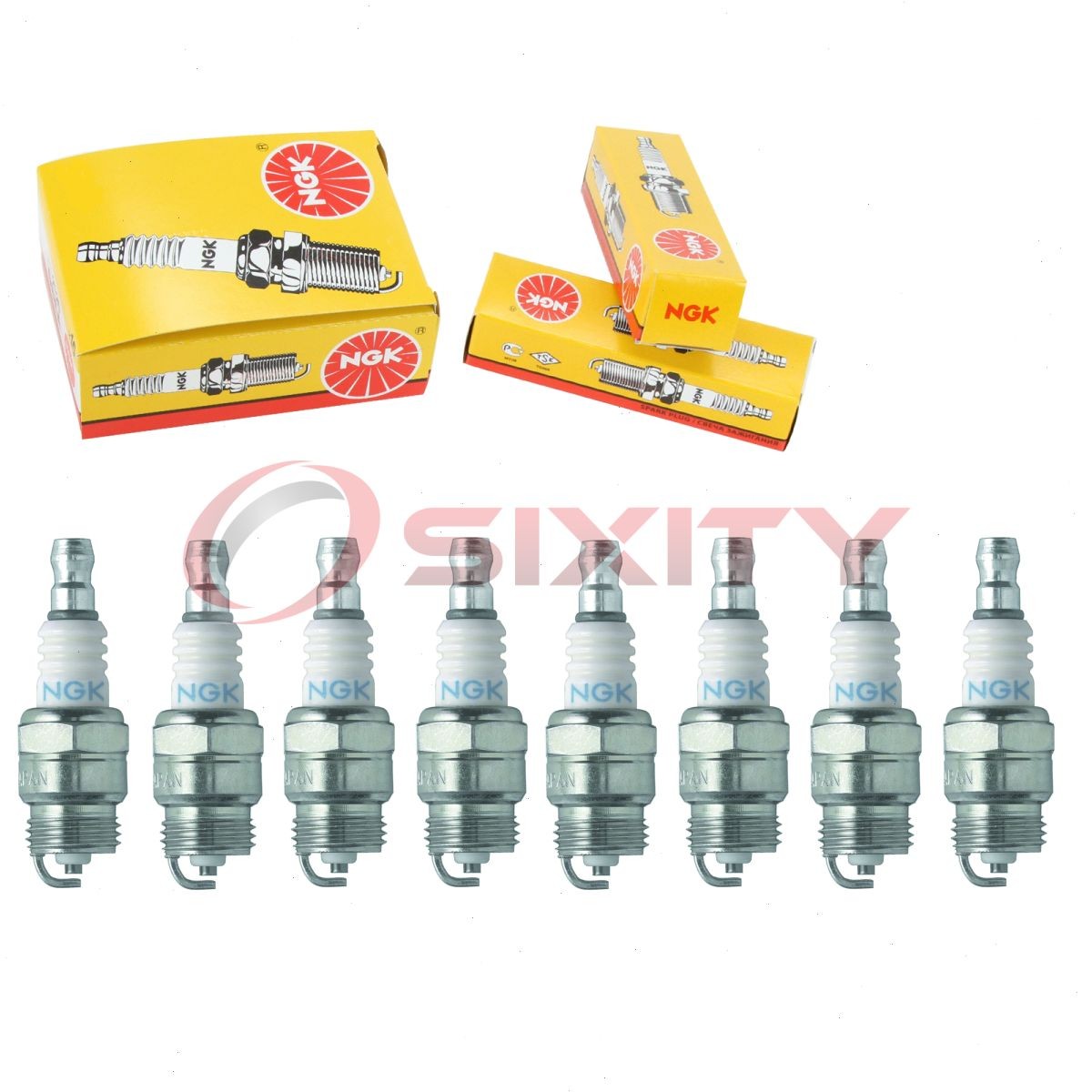 8 pc NGK 94574 BPMR6F SOLID Standard Spark Plugs for Ignition Wire Secondary sn