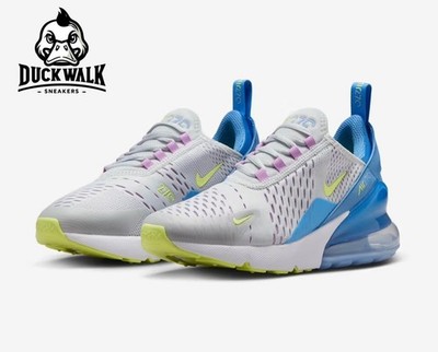 Nike Air Max 270 (GS)  Shoes Pure Platinum Blue Rush IB4401-043 Multi Size NEW