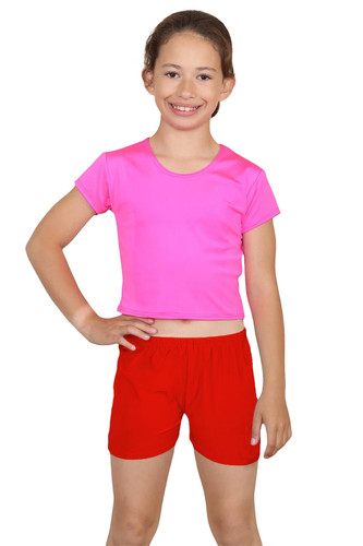 Girls Children Cotton Dance Wear Hot Pants Shorts Party Fancy Dress Gym Kids - Picture 6 of 9