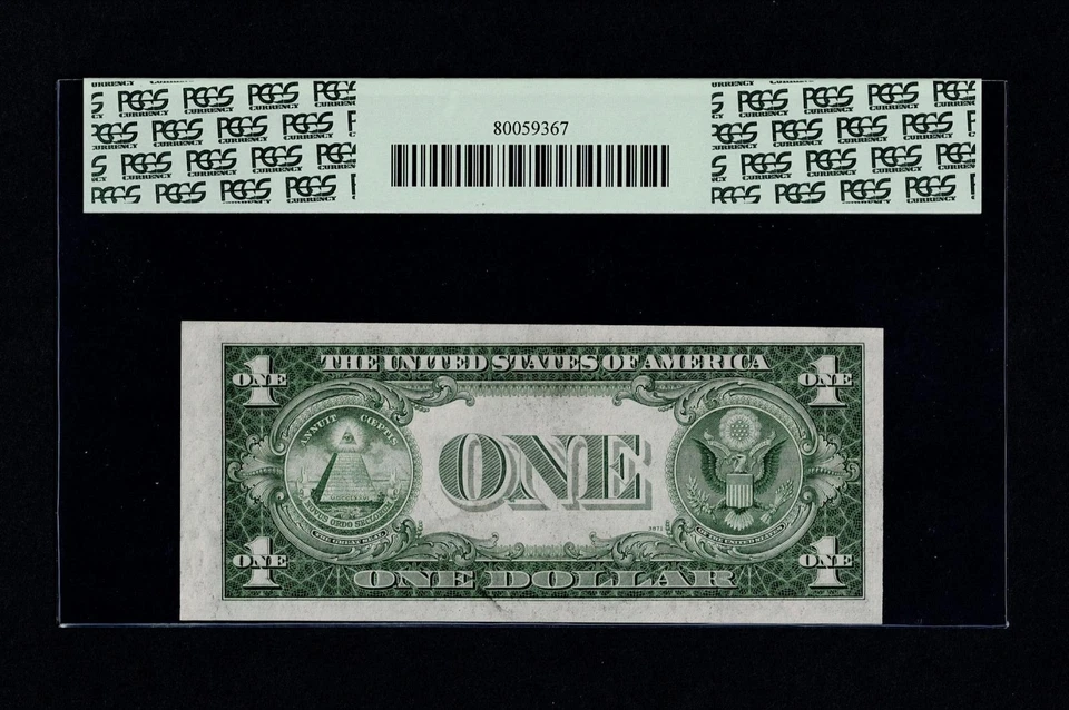 USA $1 DOLLAR SILVER CERTIFICATE U.S. NOTE 1935C PCGS 64 PPQ - Image 2 of 3