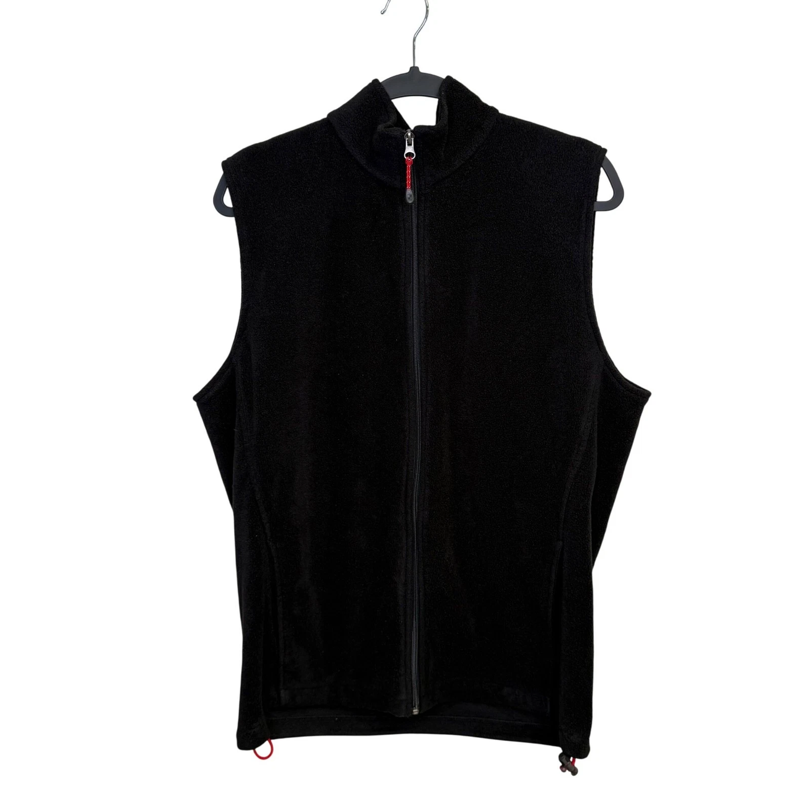 Woolrich Mens Black Fleece Vest Size Large Full Zip Gorpcore Outdoors