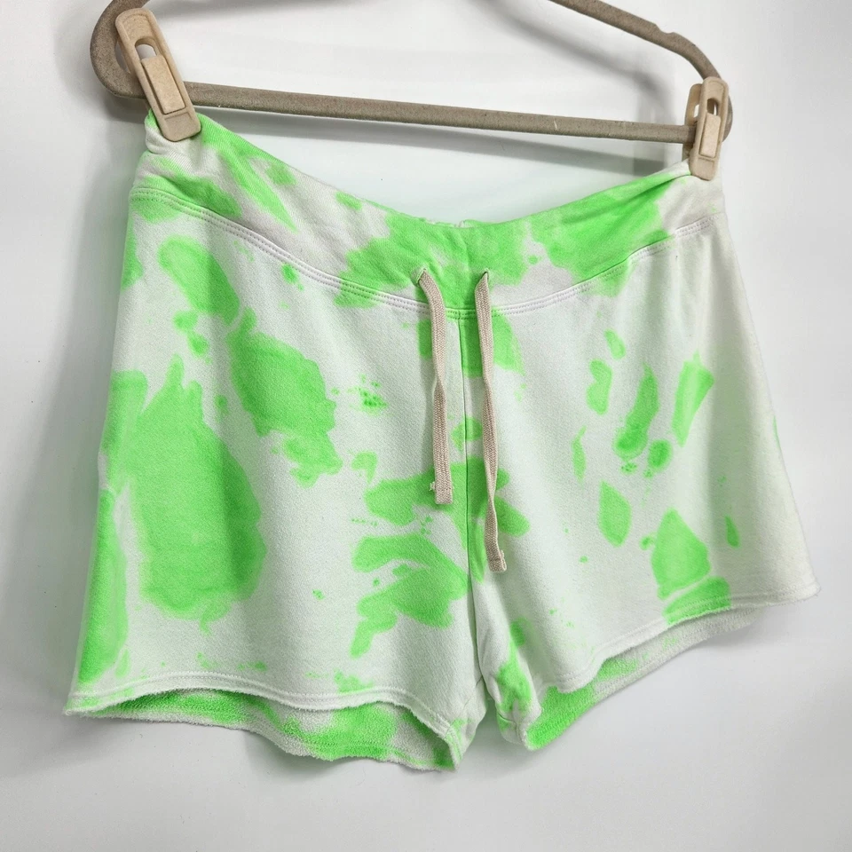 Pantalones Cortos Sundry By Anthropology Mujer Tie Dye Neón Lima Rayón Corte Talla 3/Grande Foto 2 de 4
