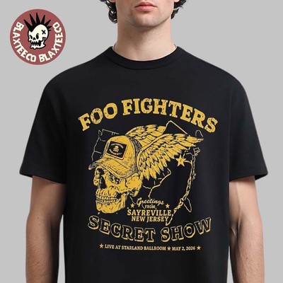 Foo@ Fighters Sayreville New Jersey 2026 Secret Show The Winged Skull T-Shirt