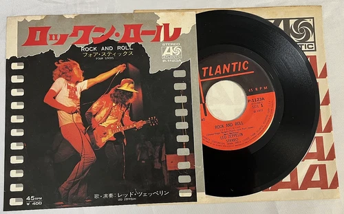 Led Zeppelin "Rock And Roll" Japan 7" Single Vinyl Picture Sleeve Page P-1123A