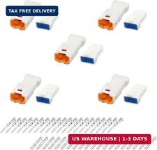 5 Kits 4 Pin Way JST Waterproof Connector 26-22 AWG Electric Socket 0.13...