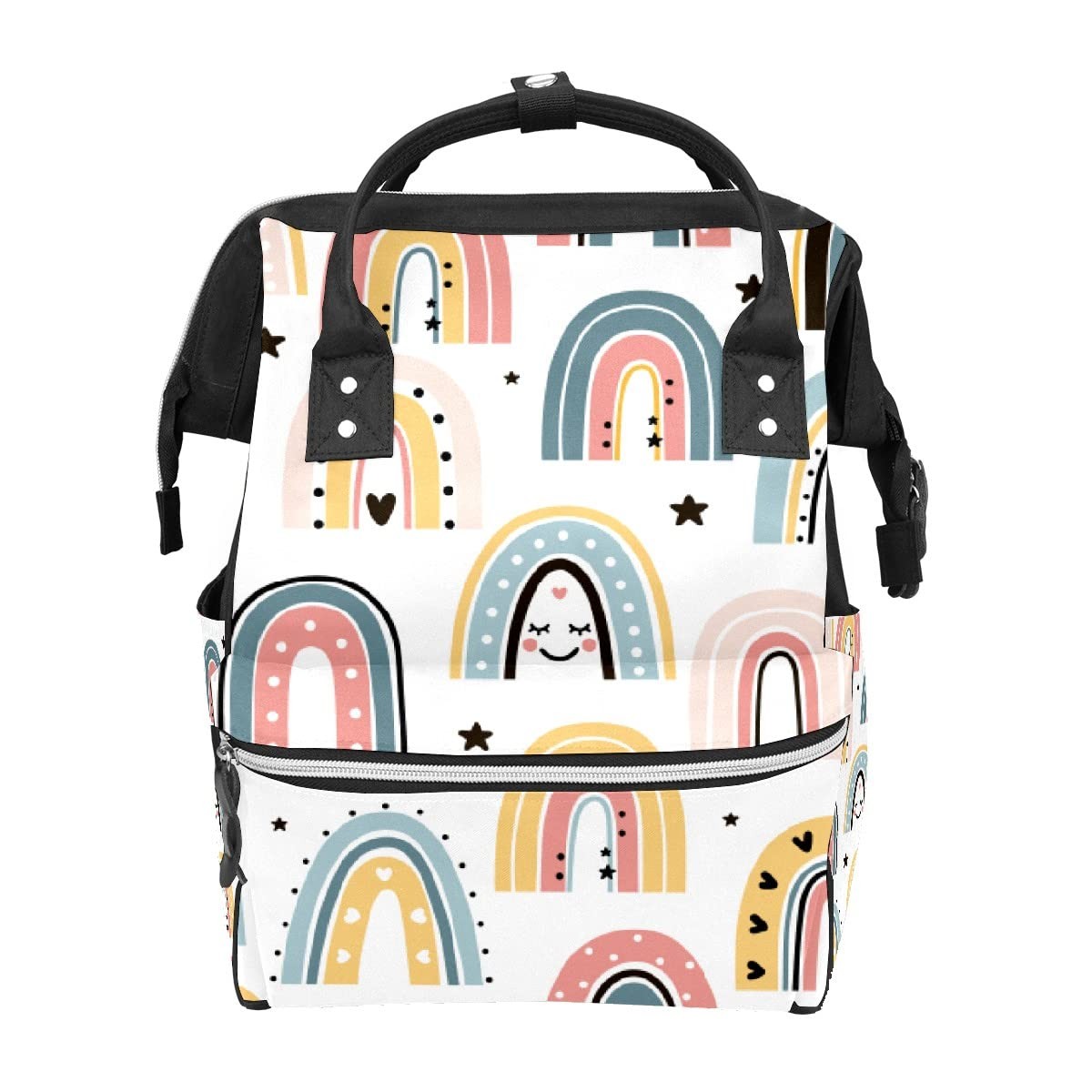 GACTIVITY Ethnic Rainbow Boho Diaper Bag Backpack Large Capacity Multi-Function