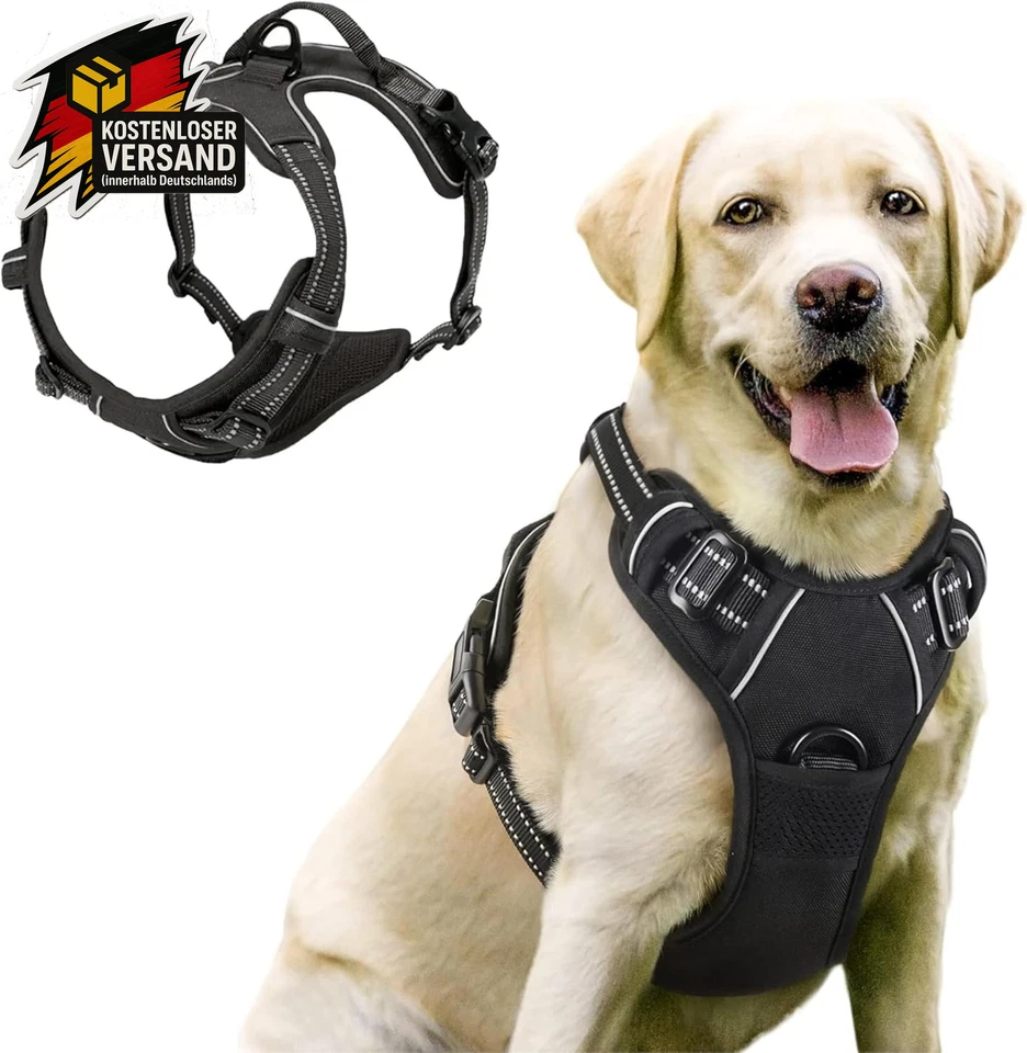Hundegeschirr Funkeen für kleine mittelgroße große Hunde Anti Zug No Pull Sicher