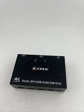 KCEVE 4K Dual DP/USB KVM Switch KC-KVM202DPA No Power Cord