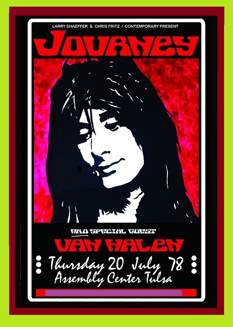1978 VAN HALEN CONCERT POSTER WALL ART PRINT TULSA OKLAHOMA SIZE