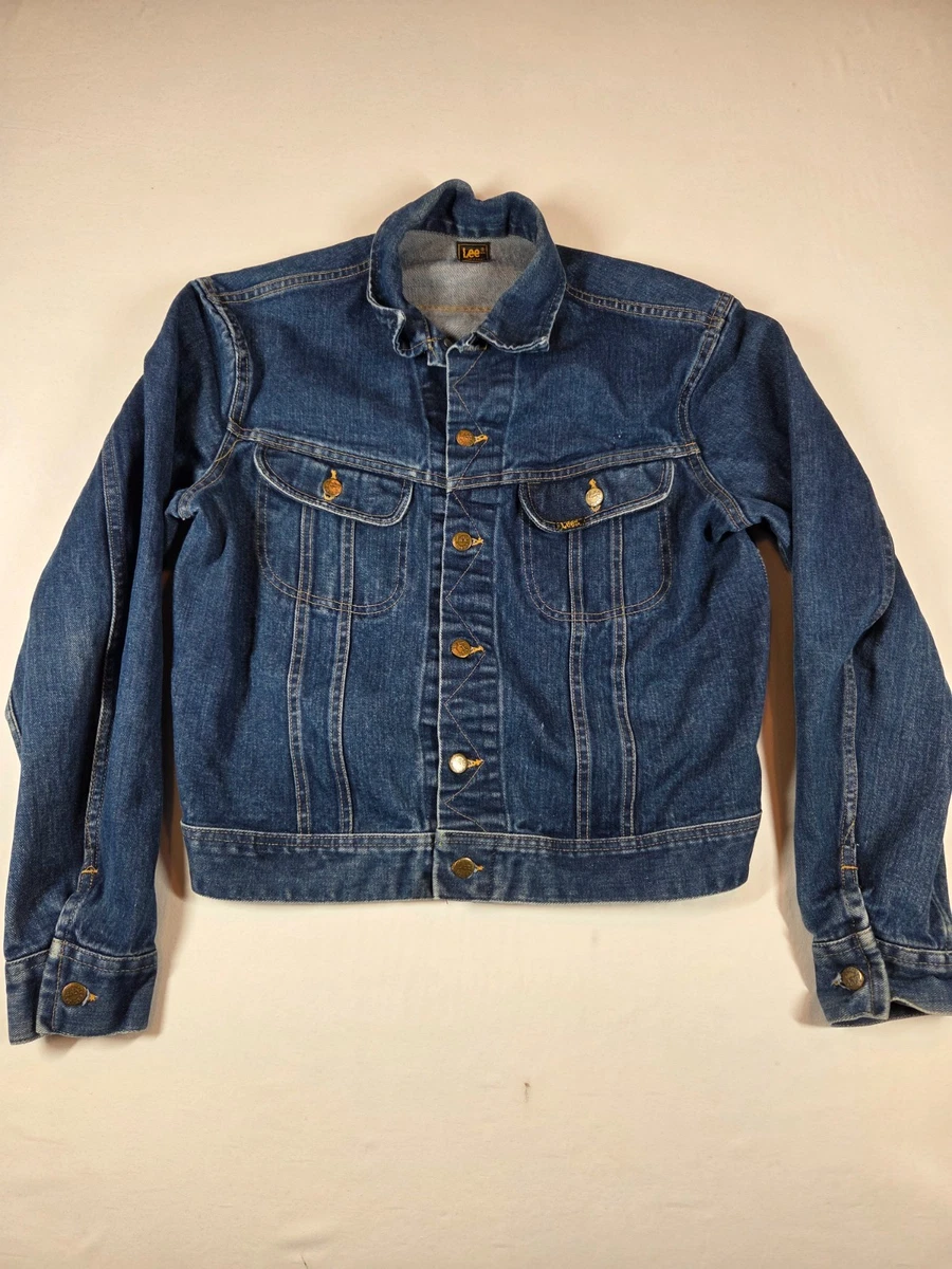 Vtg 70s 80s Lee Riders Denim Trucker Jacket 101-J Made USA PATD