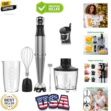 Immersion Blender Handheld Corded Hand Blenders Set 1100W, Trigger Variable S...