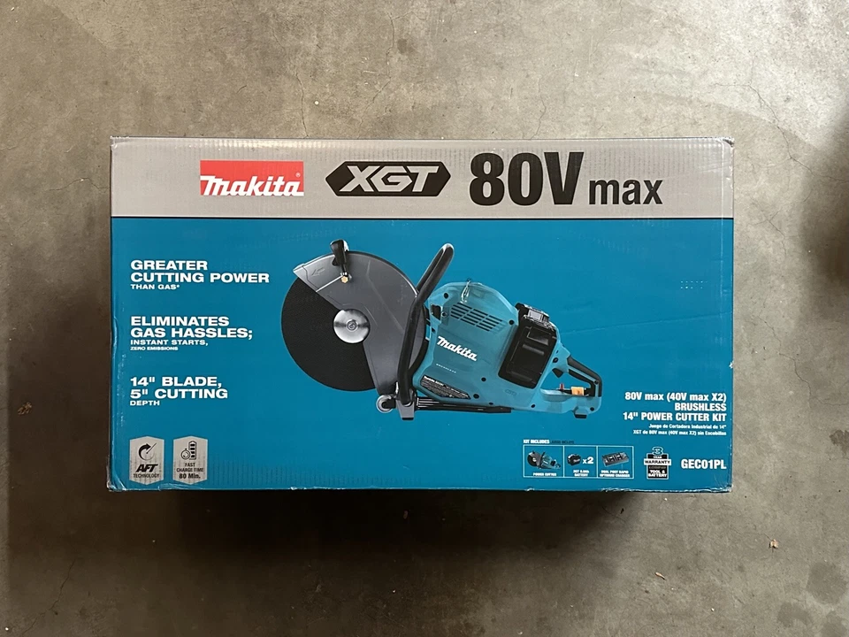 Makita GEC01PL 80V XGT 14" Brushless Cordless Power Cutter Kit w/ Electric Brake - Image 2 of 4