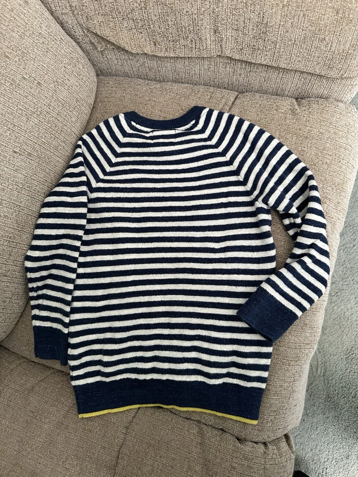 Suéter Mini Boden a Rayas Niños Azul Blanco Manga Larga Talla 6-7 Foto 4 de 4