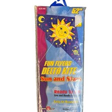 New VTG Fun Flyers Delta Kite Suns And Stars 52  Spectra Star 2002 Ready To Fly