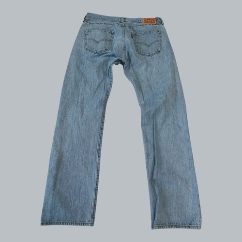 Jeans uomo Levis 501 XX bottoni Fly 34x32 preppy lavaggio leggero moderno Y2K anni 90 #0728 - Foto 2 di 12