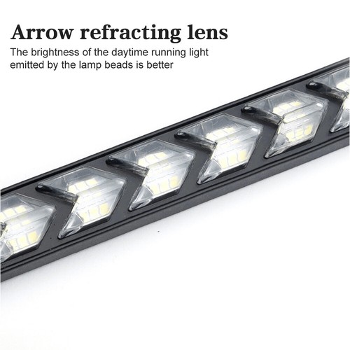 2x Car 12LED Amber Red Switchback Flowing Strip Arrow Flasher Turn Signal Light - Picture 7 of 19
