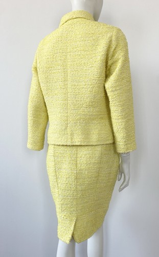 Bright CHANEL Lemon Yellow PASTEL Cruise Resort 2012 Tweed Skirt Suit RUNWAY ! - Picture 14 of 22
