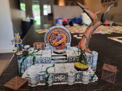 Overgrown Temple Dungeons & Dragons Pathfinder D&D FULLY PAINTED Scenery
