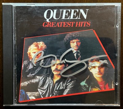 Brian May signiert Queen CD Greatest Hits We Will Rock You Premiere Hamburg 2015
