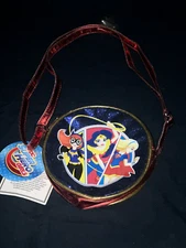 Wonder Woman DC Super Hero Girls Makeup Bag Glitter Logo Zipper 8.5" X 5" New