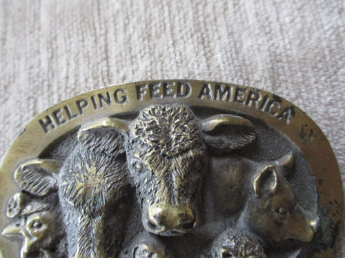 Kent Farms "Helping Feed America" Since 1927 Animals Cows Belt Buckle - Picture 9 of 12