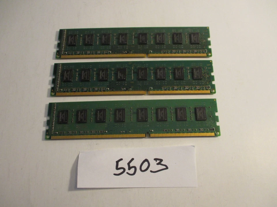 Kingston LOT of 3X4GB=12Gb PC3-10600 1333Mhz DDR3 DESKTOP MEMORY RAM (5503) - Image 4 of 4