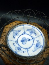 Antique c.1890 German CENTERPIECE BOWL Blue Onion Porcelain Dollhouse Miniature