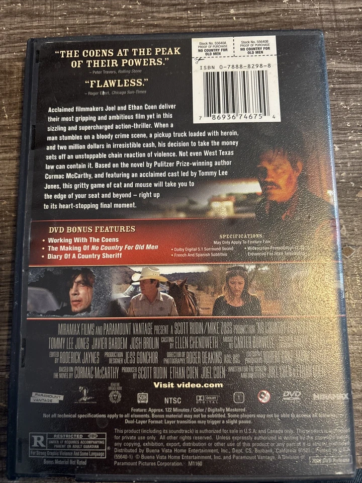 No Country for Old Men (DVD, 2008) Foto 2 de 2