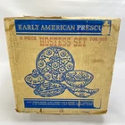 Vintage Anchor Hocking 5 Piece Set Early Prescient Hostess 700/818 Lid Chip READ