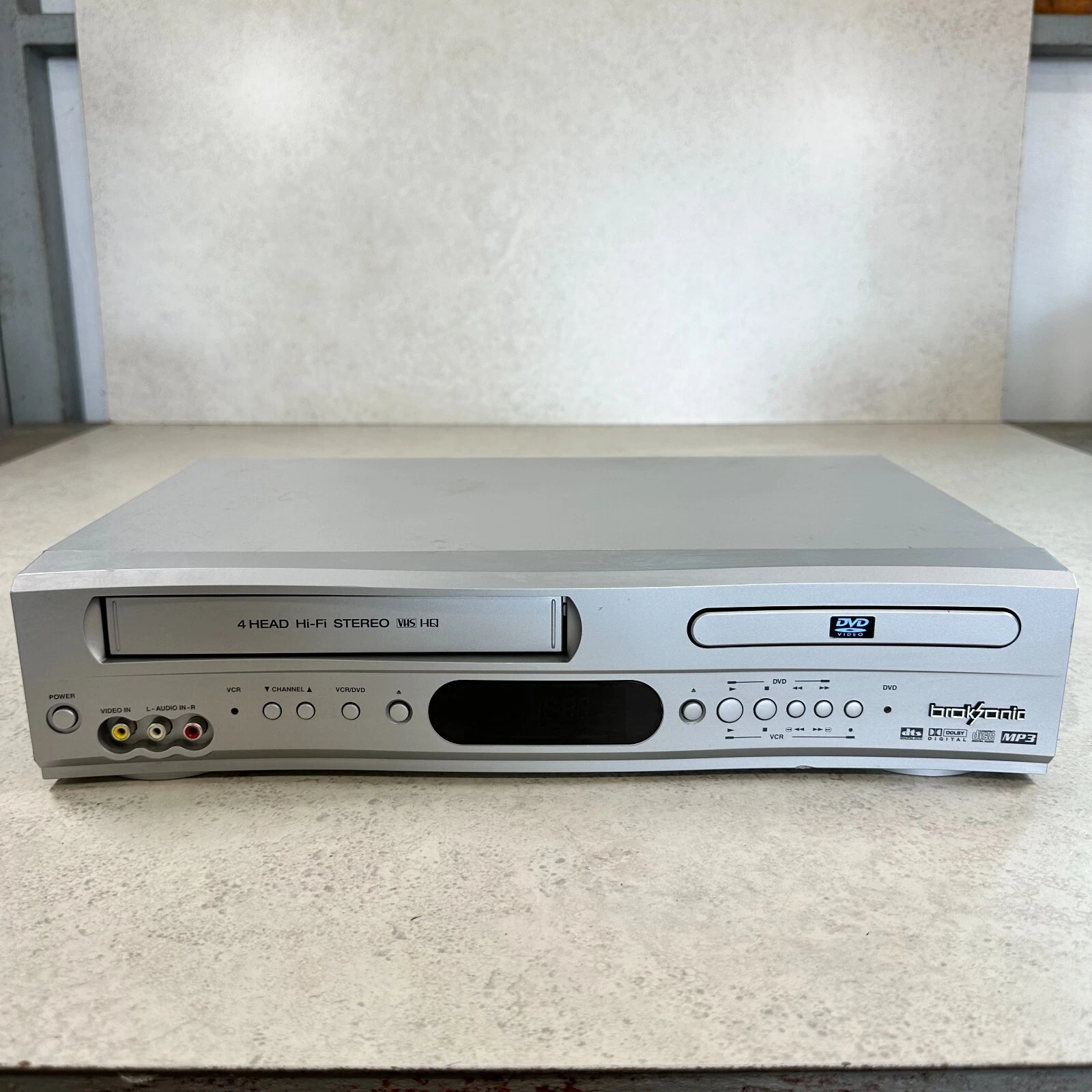 BrokSonic DVCR-810 DVD VCR Combo Player 4-Head VHS NO REMOTE Tested Works