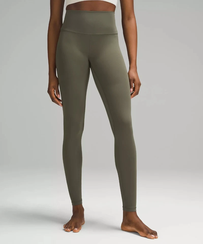 🔥Lululemon Align Pantalón Leggings Talla Alta Verde Ejército 28" Talla 0 2 4 6 8 10 12 Foto 2 de 4
