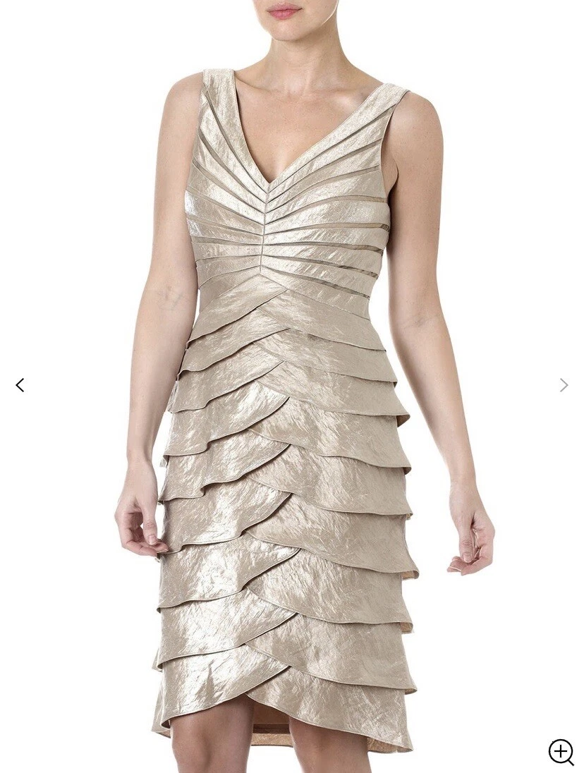 Adrianna papell gold outlet dress