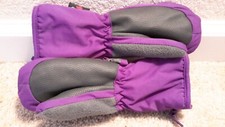 Head Outlast Lilac/Grey Insulated Warm Winter Snow Mitten Gloves Kids S EUC