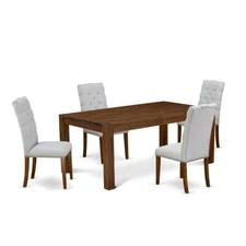 East West Furniture LMEL5-N8-05 5-Pc Modern Dining Set- 4 Upholstered Dining...