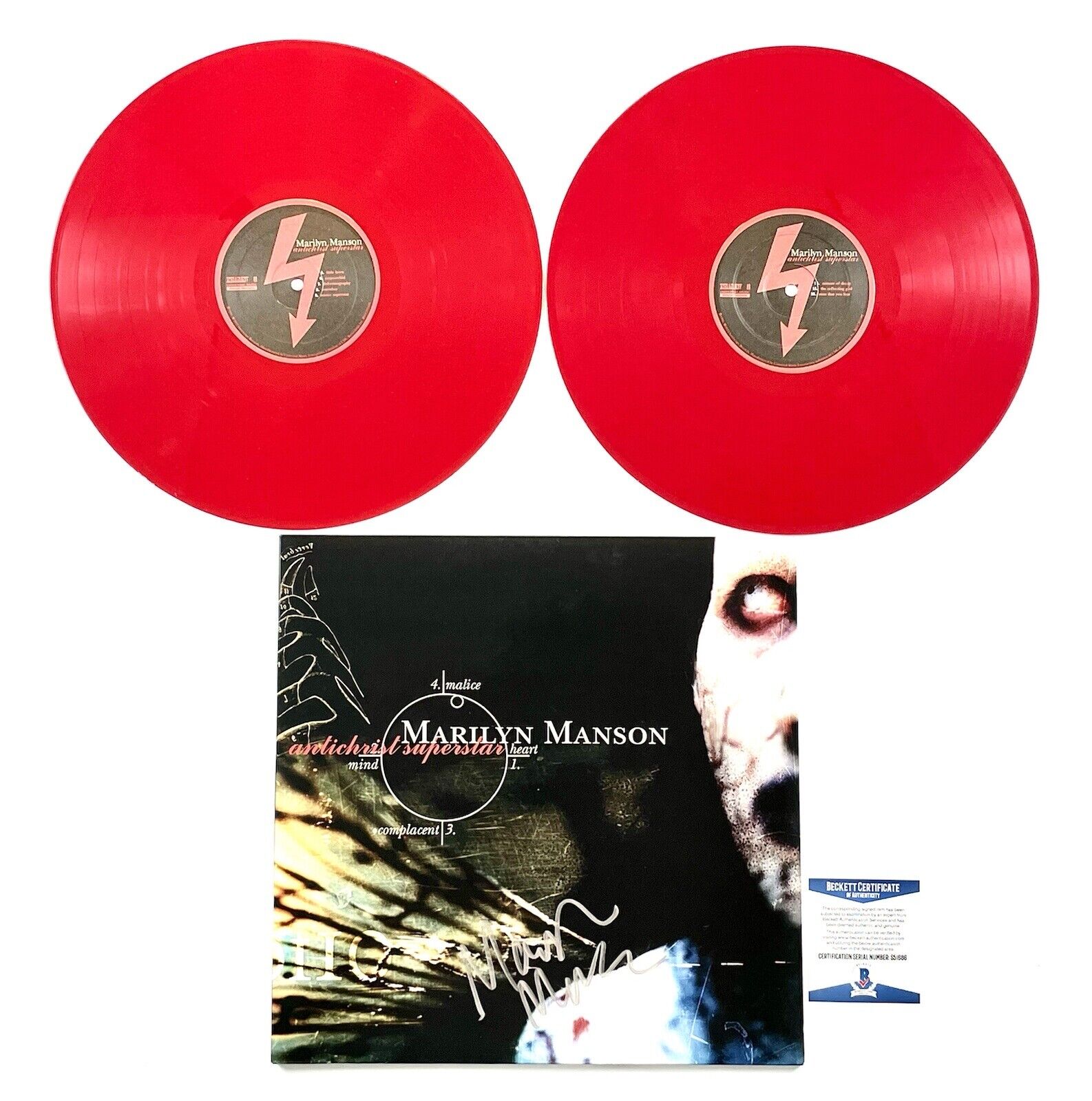 kalligraf lukke parti Marilyn Manson Signed Antichrist Superstar Red Vinyl 1500 Pressing Beckett  COA | eBay