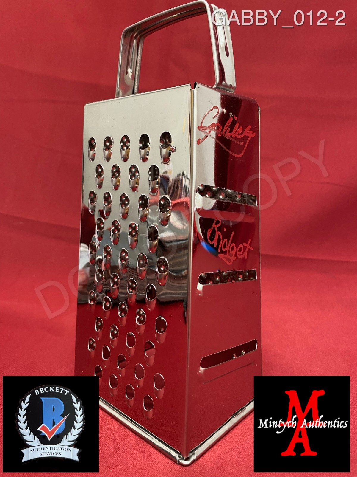 Gabrielle Echols autographed signed real cheese grater Evil Dead Rise Beckett eBay