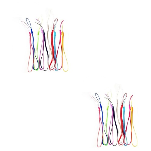 Set of 2 Mobile Phone Cord Wrist Strap Lanyard Rope Neck for Keys - Zdjęcie 4 z 6