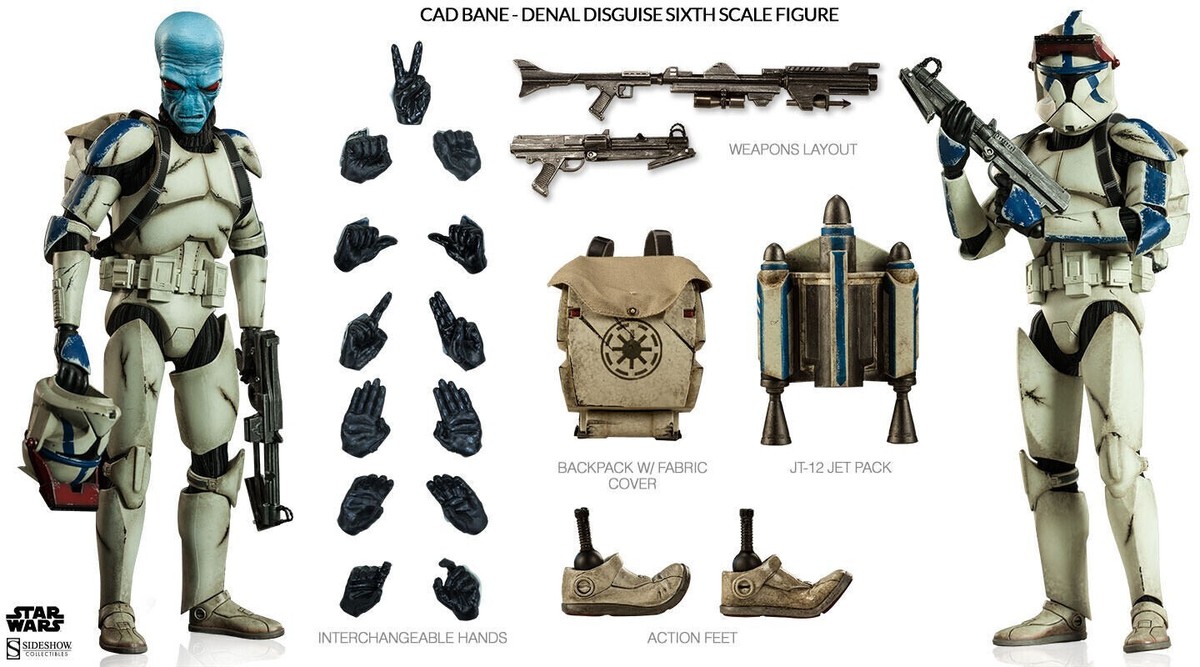 SIDESHOW STAR WARS CAD BANE IN DENAL DISGUISE 1/6 SCALE SIDESHOW STAR WARS CAD BANE IN DENAL DISGUISE 1/6 SCALE