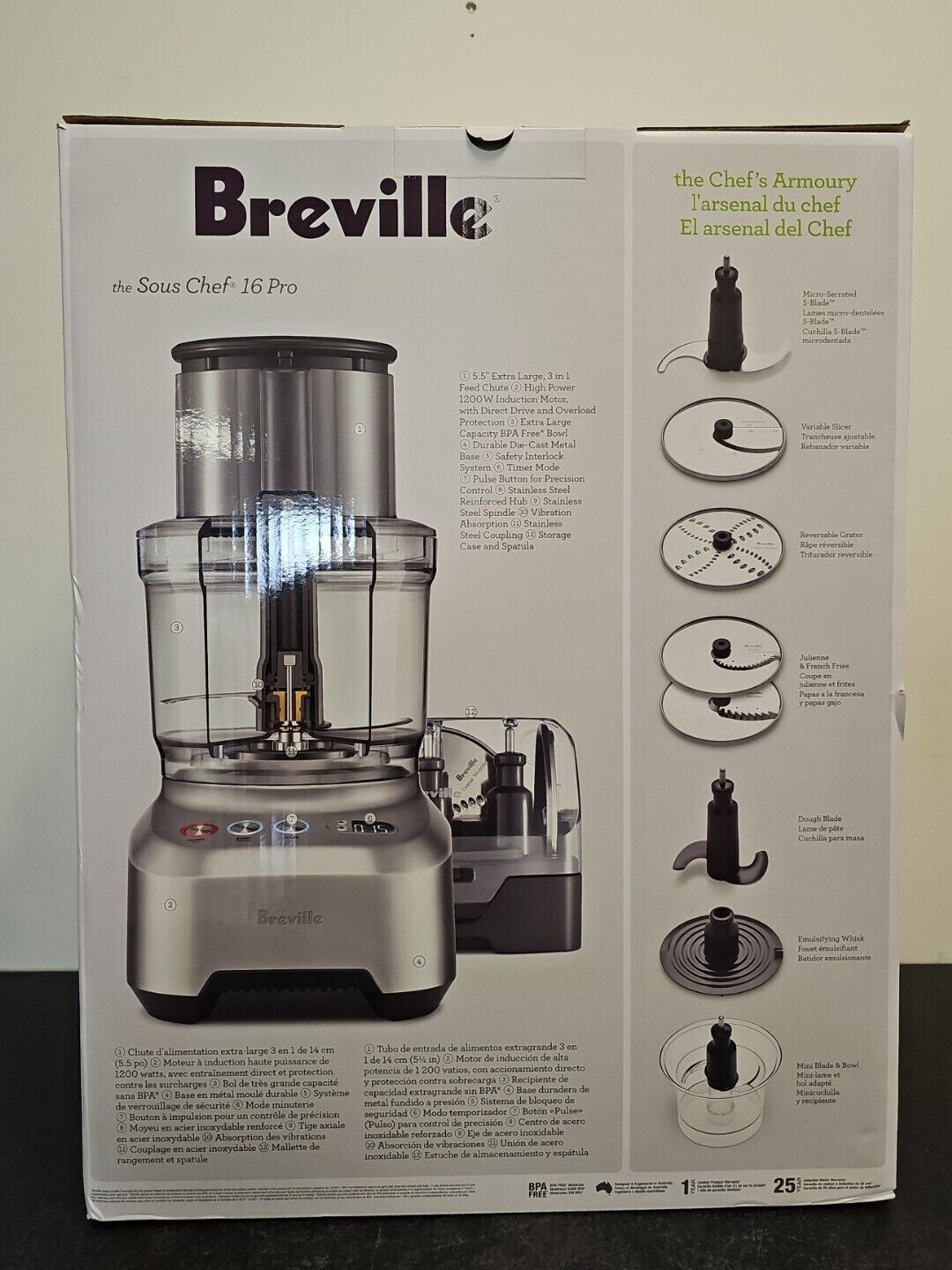 New Breville BFP800XL Sous Chef 16 Cup Food Processor 21614053817 eBay