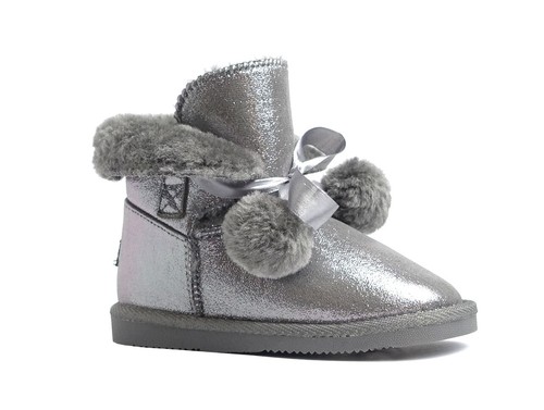 NUEVO Niñas Pequeñas Botas de Nieve Acento con Hebilla Unisex Invierno Tacón Plano Zapatos Piel Imitada - Imagen 30 de 37