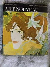 VTG 1970 Art Nouveau Color Library Of Art By Martin Battersby Illustrated Book