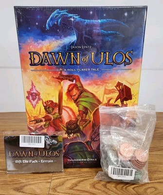 Dawn of Ulos Game KICKSTARTER ED + Rift Tile Pack + 59 Metal Tokens Thunderworks
