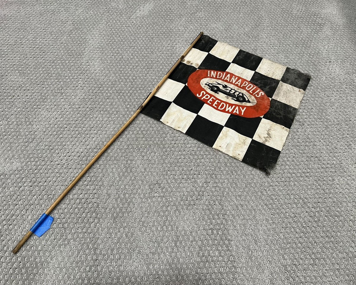 インディアナポリス500 フラッグセット　チェッカーフラッグ　スーベニア Vintage Indianapolis Speedway Souvenir Checkered Flag Indy 500