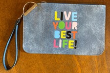 New Cute Makeup Cosmetic Toiletry Bag Gift Live Your Best Life 