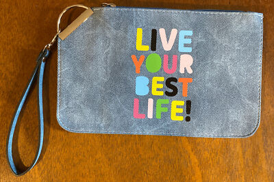 New! Cute Makeup Cosmetic Toiletry Bag Gift Live Your Best Life!