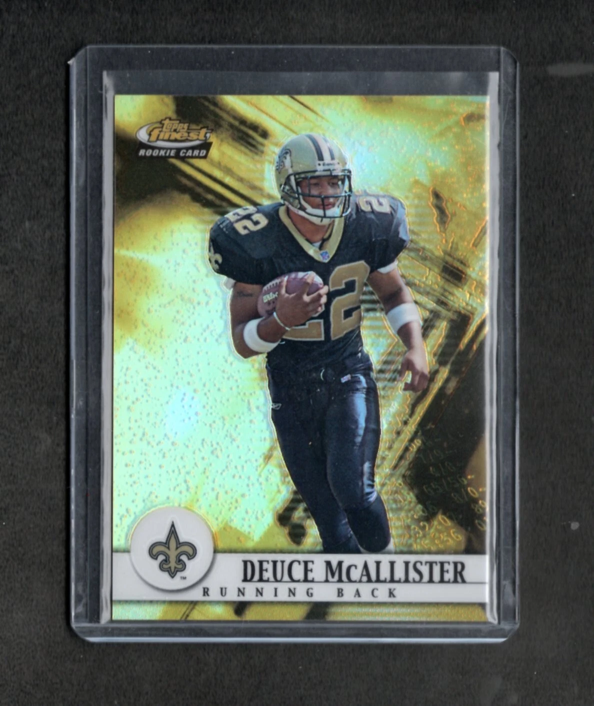 2001 Topps Finest Deuce McAllister RC Refractor SP /1000 New Orleans Saints #126