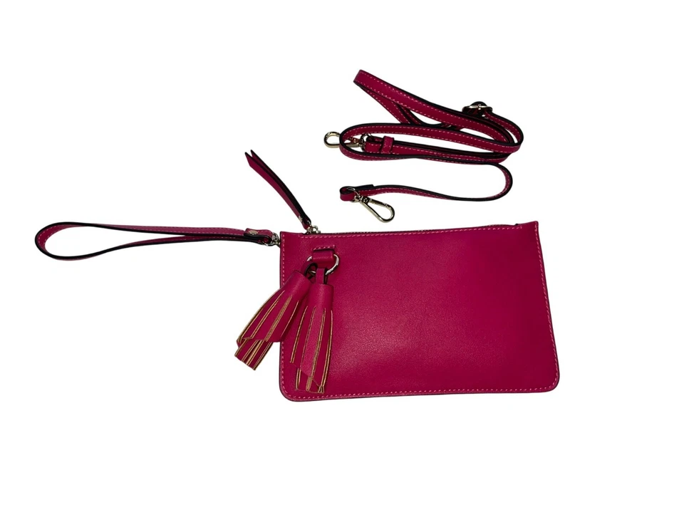 Melie Bianco Pink Crossbody 3 IN ONE Clutch Bag With Tassel & Polka Dot Lining - Imagem 2 de 4
