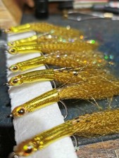 3x UK BASS,PIKE,SALMON gold savage Saltwater Flies 2/0,12CM FLY sage ORVIS NEW